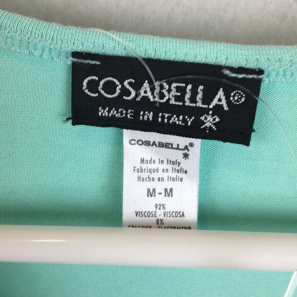 Cosabella Lace Trim Blue Long Sleeve Top M NEW - Picture 10 of 11